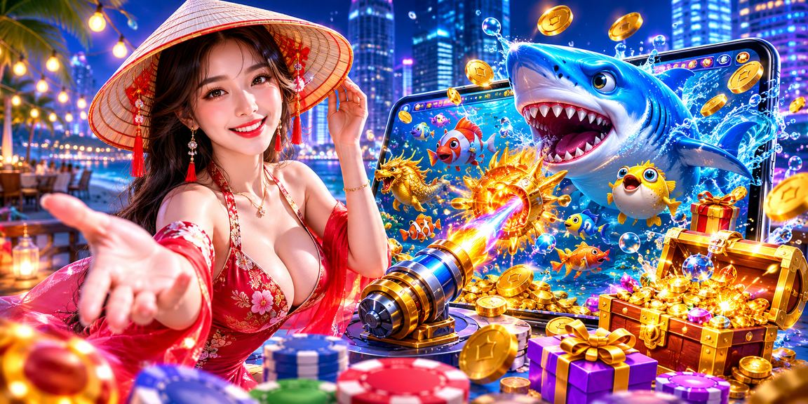 Người dùng Hà Nội trải nghiệm game bắn cá và jackpot với hình ảnh nón lá truyền thống